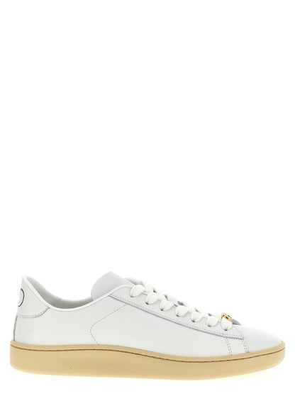 Sneakers by Valentino Garavani for women in calfskin leather white & signature presents a impeccable silhouette as V Logo Women's Low Top Calfskin Leather Sneakers, expertly defined by a impeccable low-top style for a impeccable, high-fashion look.