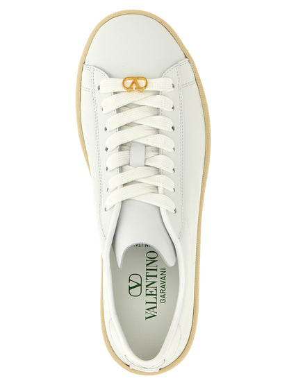 Sneakers by Valentino Garavani for women in calfskin leather white & signature features an versatile design from the V Logo Women's Low Top Calfskin Leather Sneakers collection, highlighting a versatile low-top style for a premium, high-fashion look.