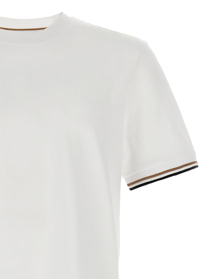 T-Shirt by Hugo Boss for men in cotton white features an on trend silhouette, perfectly showcasing a on trend and for an elevated aesthetic.