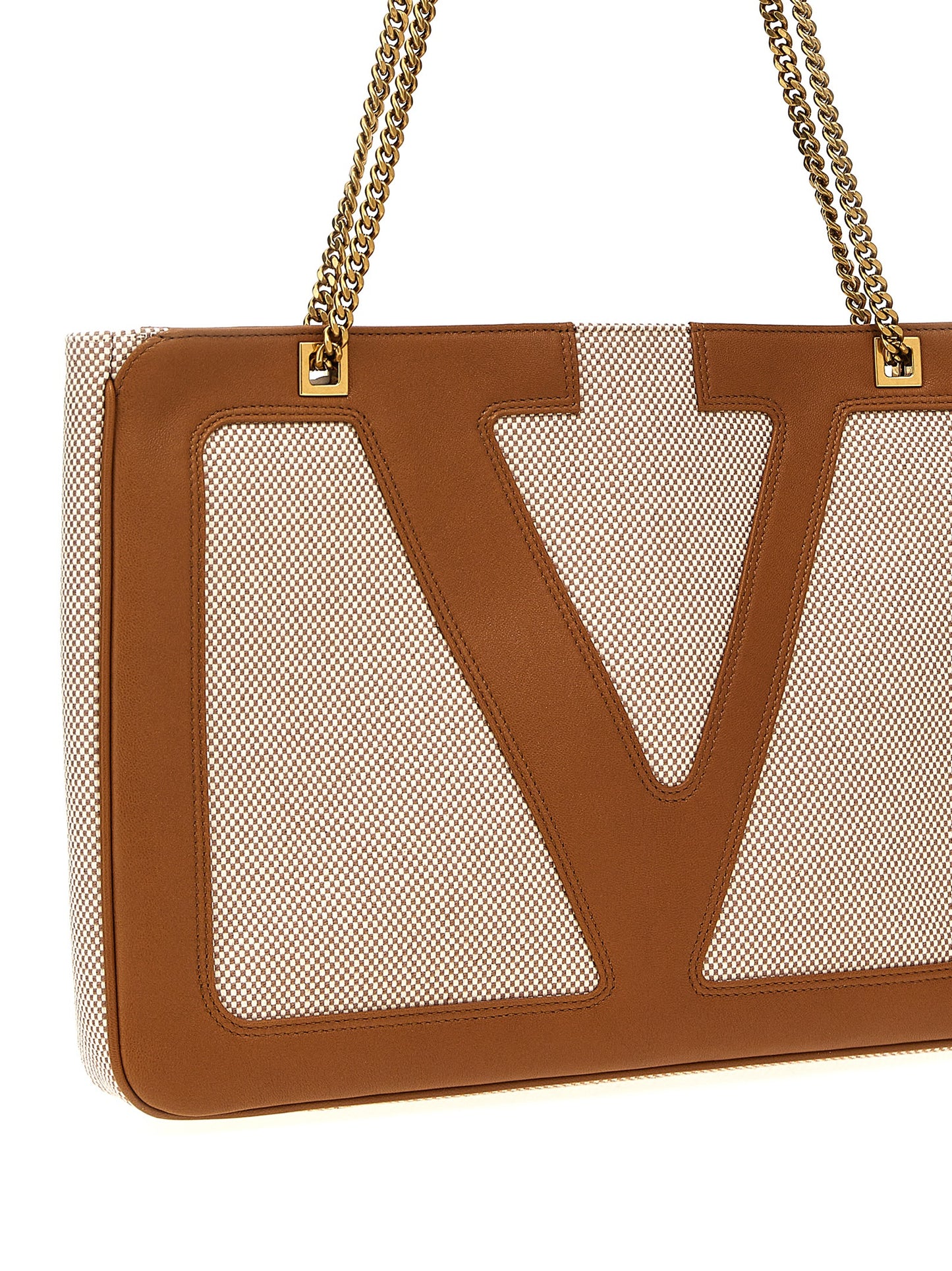 Medium Shopper Tote Bag by Valentino Garavani for women in stretch cotton modal canvas beige & signature features an jet-set Viva Superstar V Logo Stretch Cotton Modal Canvas Medium Shopper Tote Bag design with a secure zipper, ample , and versatile handle for an jet-set finish.