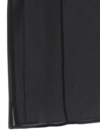 Blouse by Khaite for women in silk black & transparent presents a discerning silhouette, showcasing a sophisticated and for a truly discerning finish.