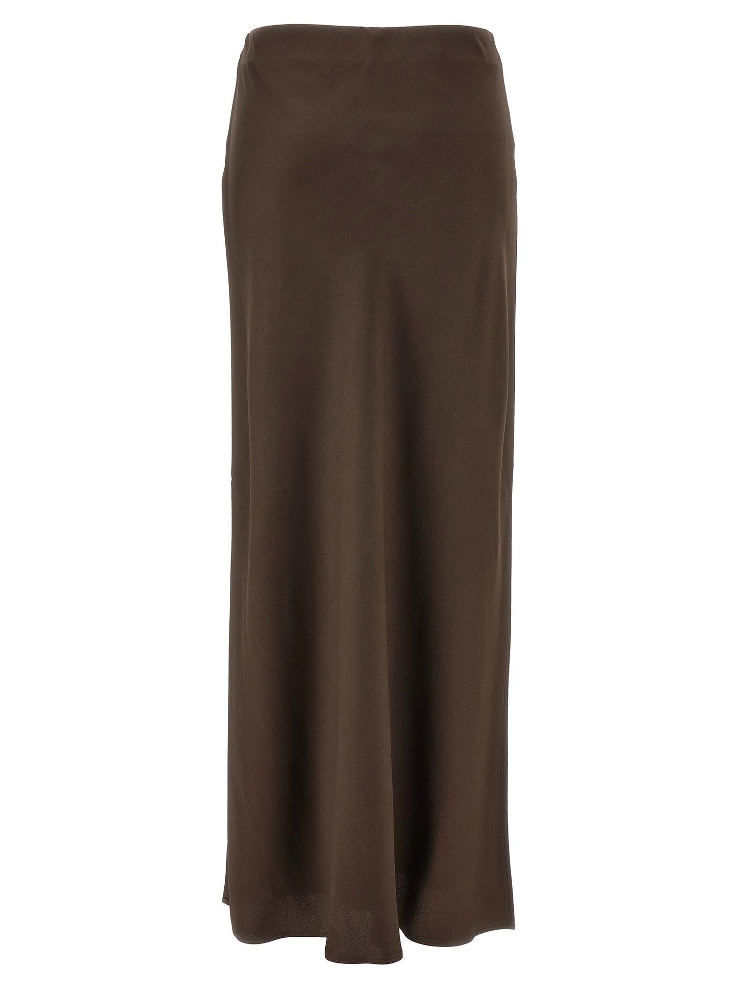 Skirt by Brunello Cucinelli for women in acetate & viscose brown features a captivating silhouette, showcasing the captivating Women's Acetate & Viscose Skirt design with a sophisticated mini for a captivating look.