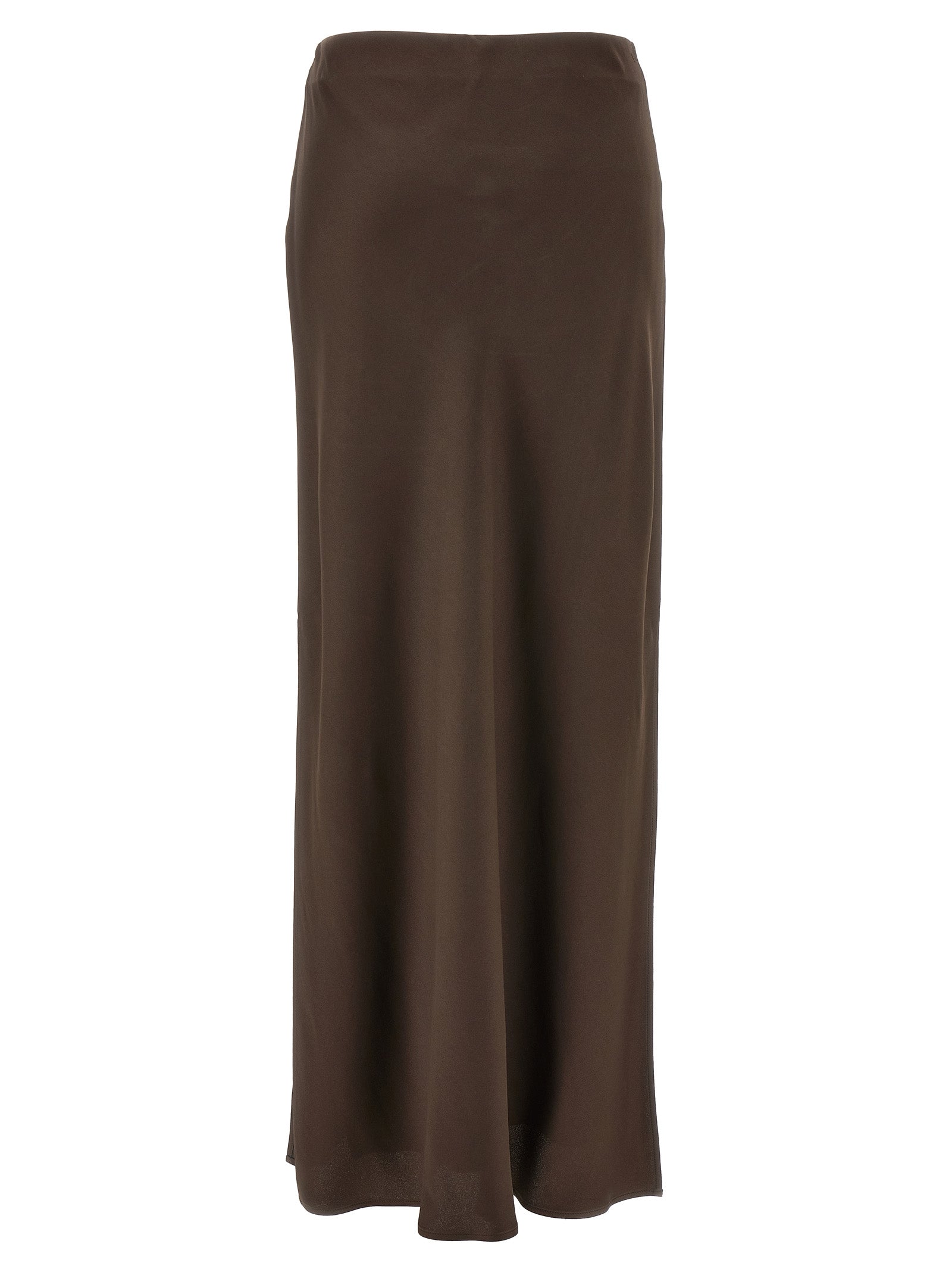 Skirt by Brunello Cucinelli for women in acetate & viscose brown features a captivating silhouette, showcasing the captivating Women's Acetate & Viscose Skirt design with a sophisticated mini for a captivating look.