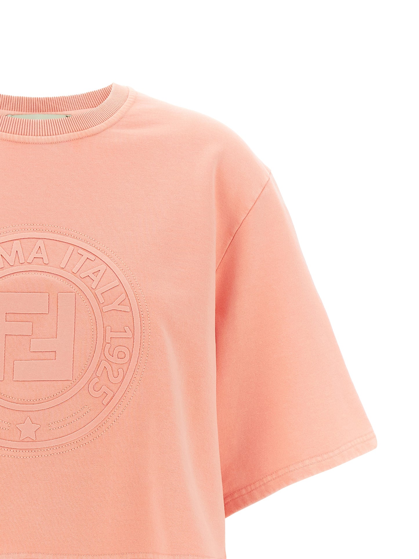 Activewear Sweatshirt by Fendi for women in cotton multicolor & pink showcases a versatile silhouette, artfully detailed with a versatile crew neckline and for a versatile finish with .