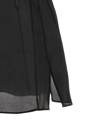 Tank Top by Khaite for women in silk black & transparent showcases a sumptuous silhouette, artfully detailed with a sumptuous and for a truly sumptuous finish.