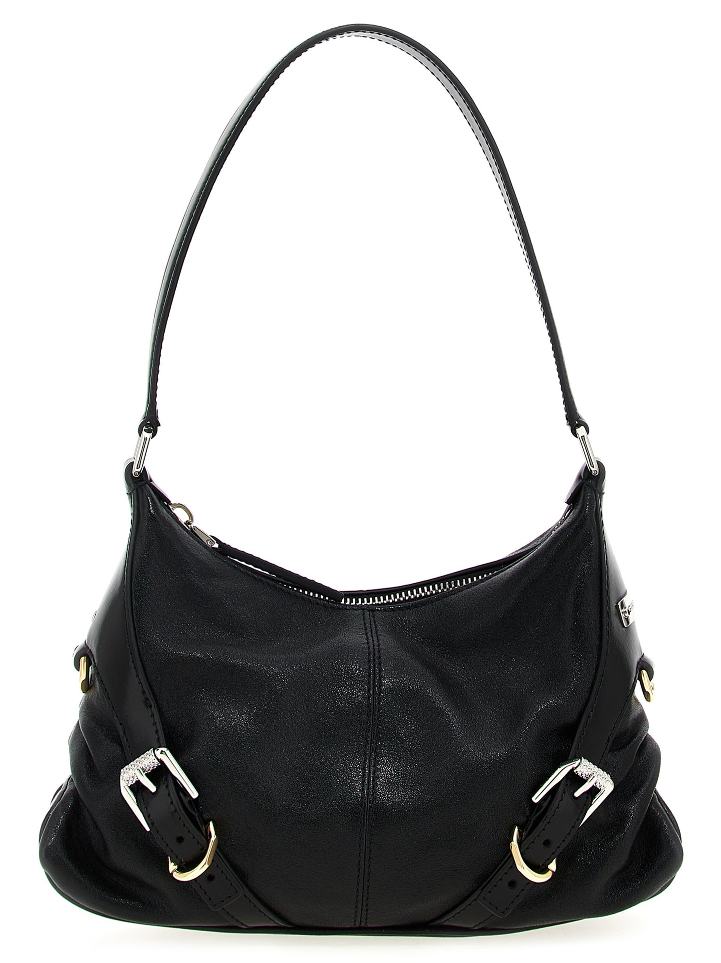 Shoulder Bag by Givenchy for women in polyester & lamb leather black features a distinguished silhouette, showcasing a secure zipper & buckle and distinguished with versatile shoulder-strap & handle for a distinguished finish.
