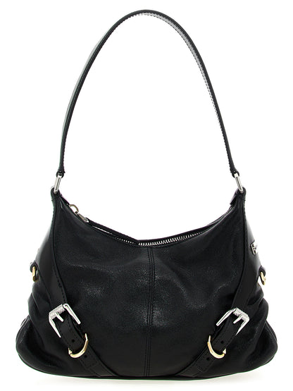Shoulder Bag by Givenchy for women in polyester & lamb leather black features a distinguished silhouette, showcasing a secure zipper & buckle and distinguished with versatile shoulder-strap & handle for a distinguished finish.