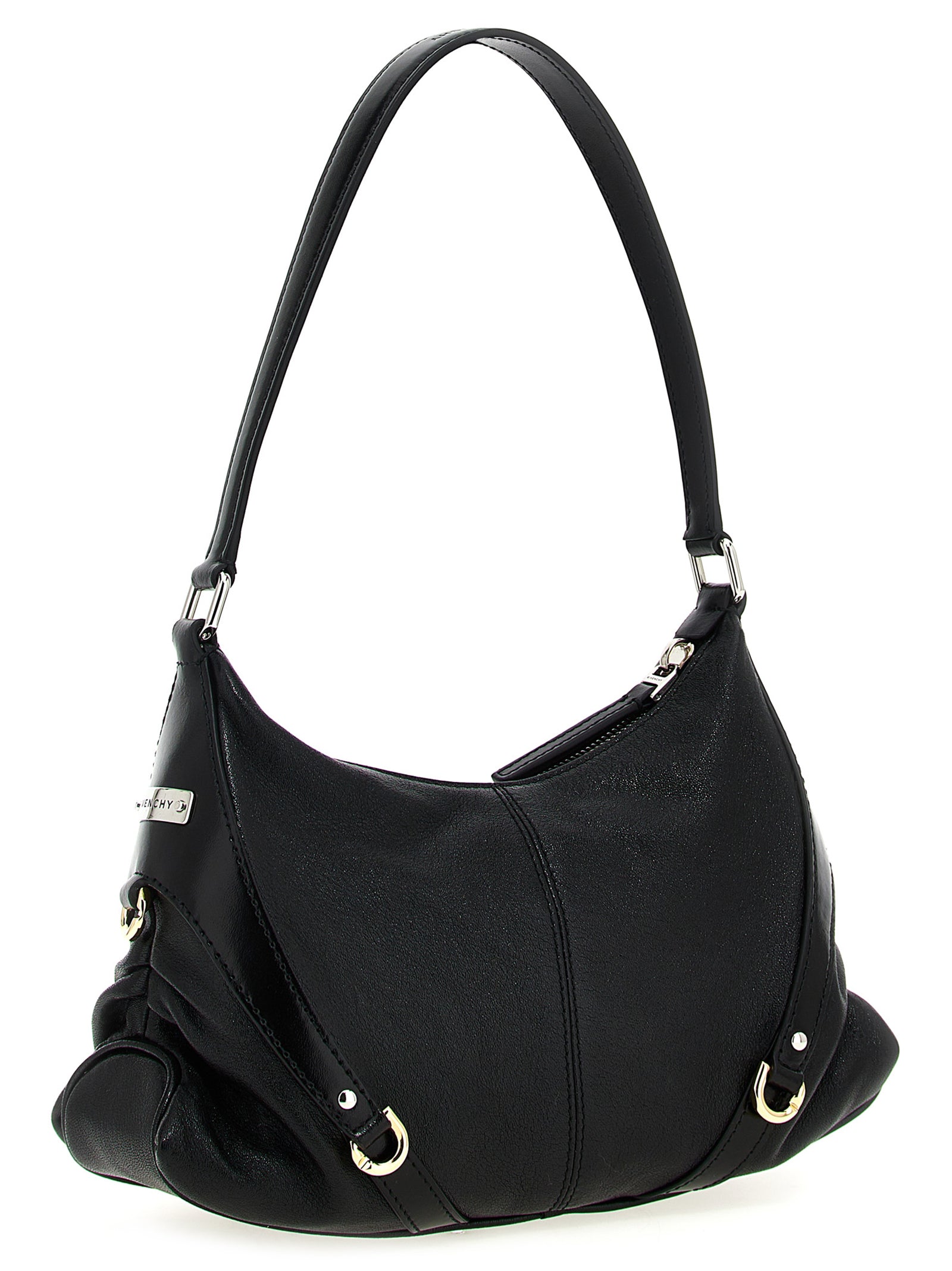Shoulder Bag by Givenchy for women in polyester & lamb leather black features a enviable silhouette, showcasing a secure zipper & buckle, ample , and enviable shoulder-strap & handle for a enviable finish.