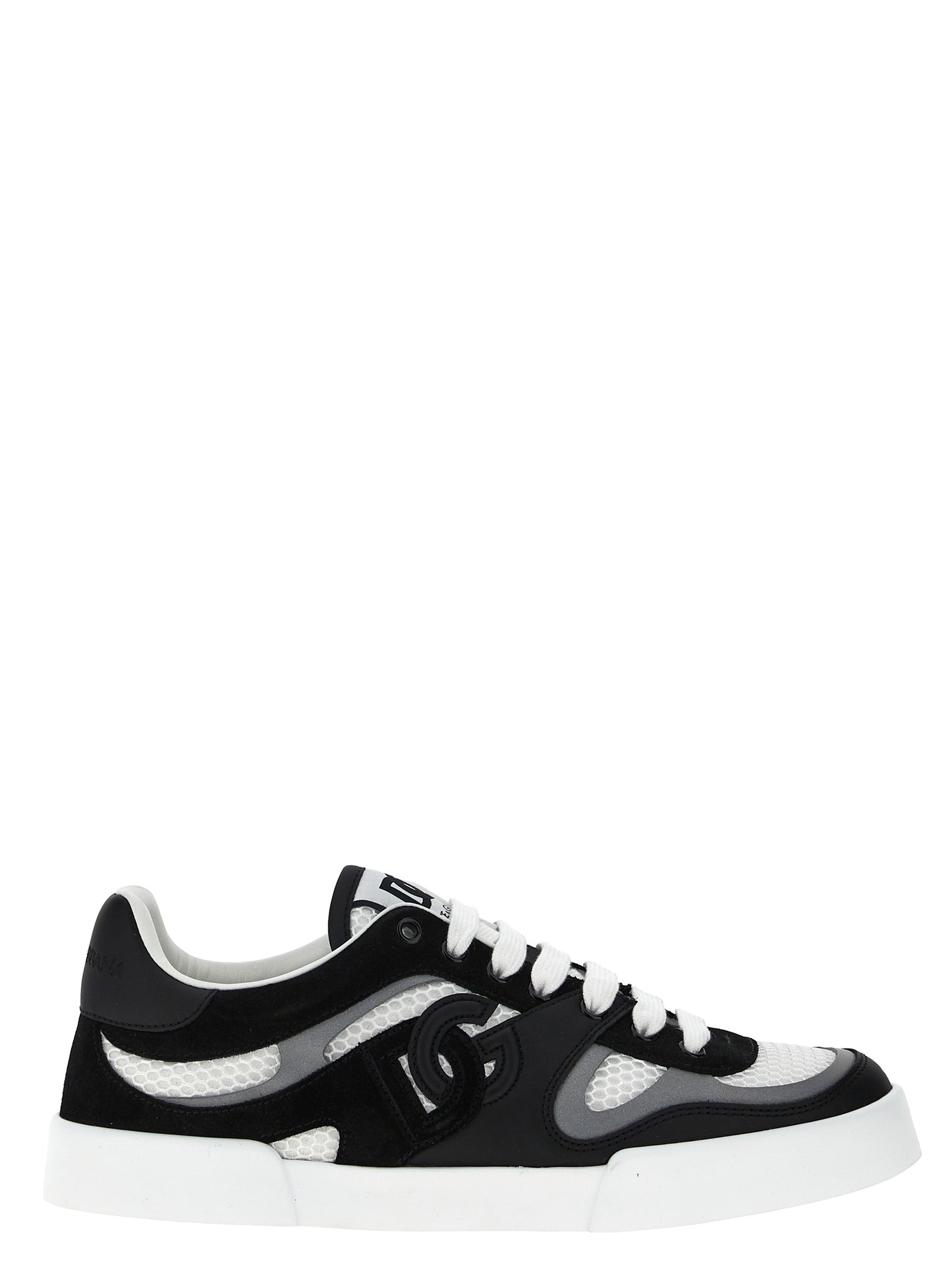 Sneakers by Dolce & Gabbana for men in calfskin leather & polyester bicolour, black & white features an versatile design from the Men's Fashion Calfskin Leather & Polyester Sneakers collection, highlighting a versatile fashion style for a premium, high-fashion look.