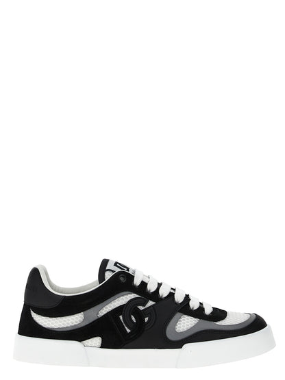Sneakers by Dolce & Gabbana for men in calfskin leather & polyester bicolour, black & white features an versatile design from the Men's Fashion Calfskin Leather & Polyester Sneakers collection, highlighting a versatile fashion style for a premium, high-fashion look.