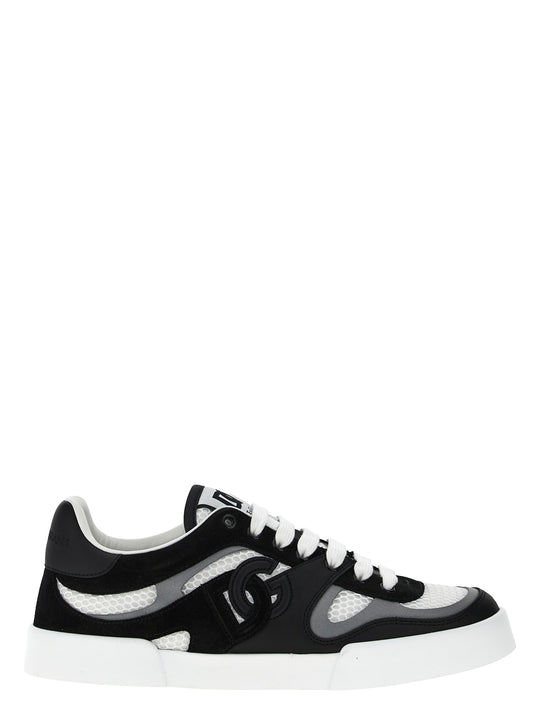 Sneakers by Dolce & Gabbana for men in calfskin leather & polyester bicolour, black & white features an versatile design from the Men's Fashion Calfskin Leather & Polyester Sneakers collection, highlighting a versatile fashion style for a premium, high-fashion look.