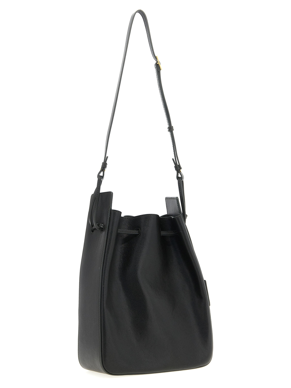 Saint Laurent Cassandre Suede Calfskin Leather Large Crossbody Bucket Handbag - Bicolour Dark Green Signature