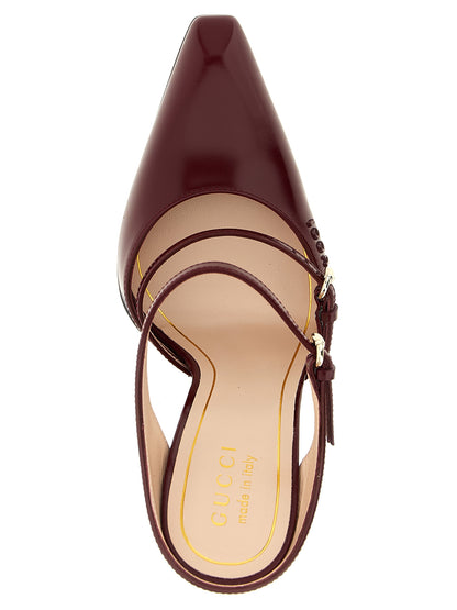 Wedge Sandals by Gucci for women in leather & metal multicolor, red & transparent features an effortlessly chic silhouette from the Women's Leather & Metal Wedge Sandals collection, showcasing a effortlessly chic wedge and elegant .