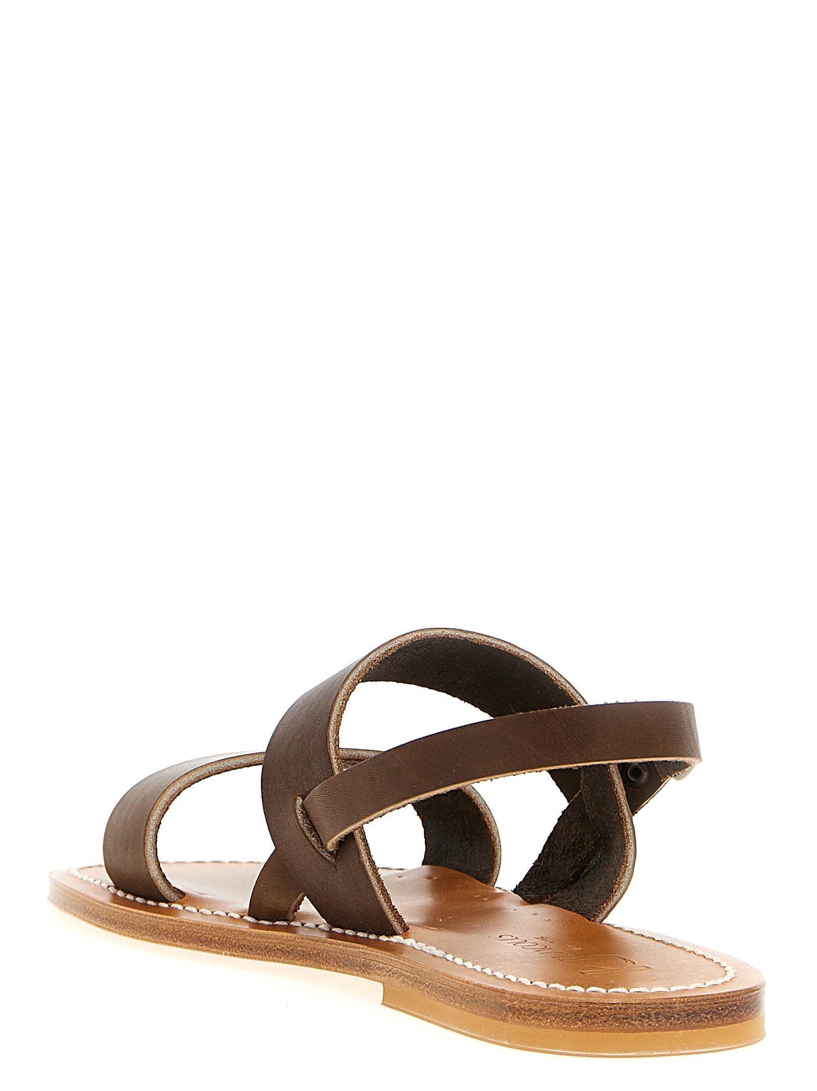 Flat Sandals by K.JACQUES SAINT TROPEZ for men in bos taurus cowhide leather brown features an architectural design from the Men's Bos Taurus Cowhide Leather Flat Sandals collection, defined by a architectural flat and for a architectural finish.