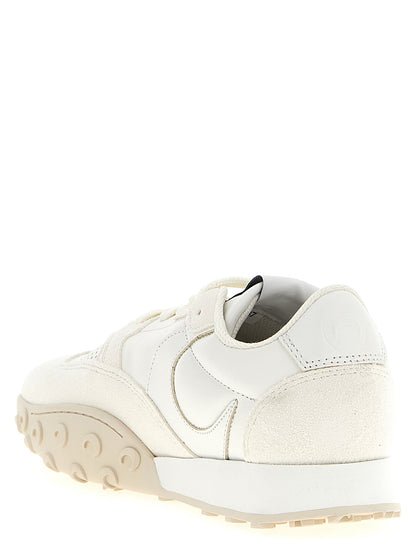 Athletic Sneakers by Marine Serre for women in suede calfskin leather white features an timeless silhouette from the Women's Athletic Suede Calfskin Leather Sneakers collection, showcasing a timeless athletic style for a timeless look.