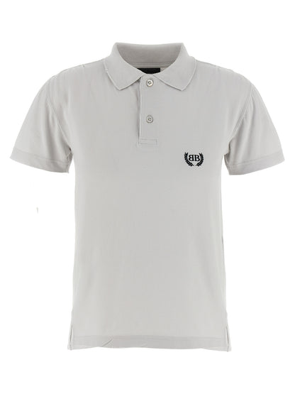 Polo Shirt by Balenciaga for women in cotton gray presents a sleek silhouette, featuring a refined and short-sleeve for a sleek finish.