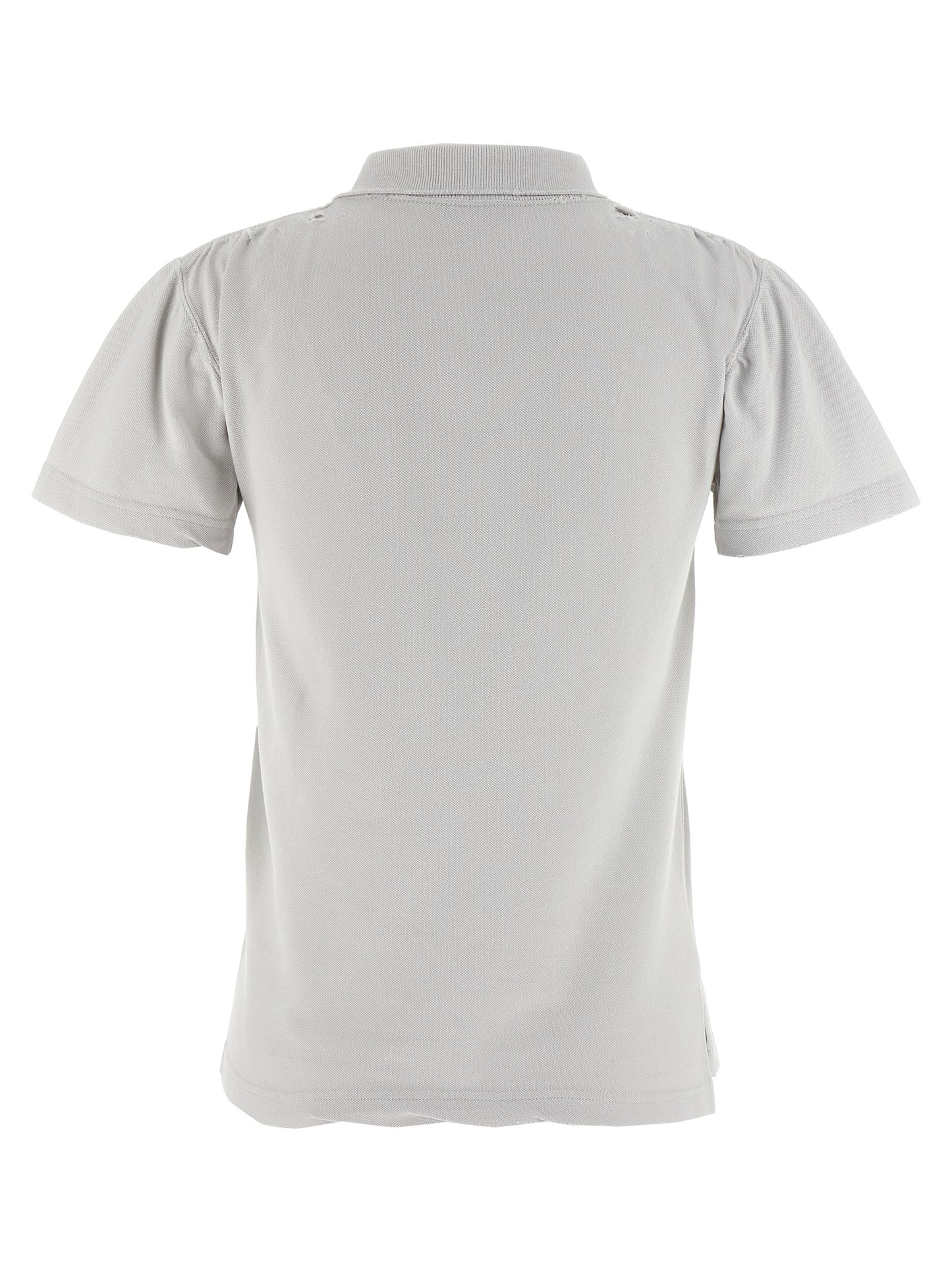 Polo Shirt by Balenciaga for women in cotton gray showcases a sharp silhouette, detailed with a refined and sharp for a sophisticated finish.