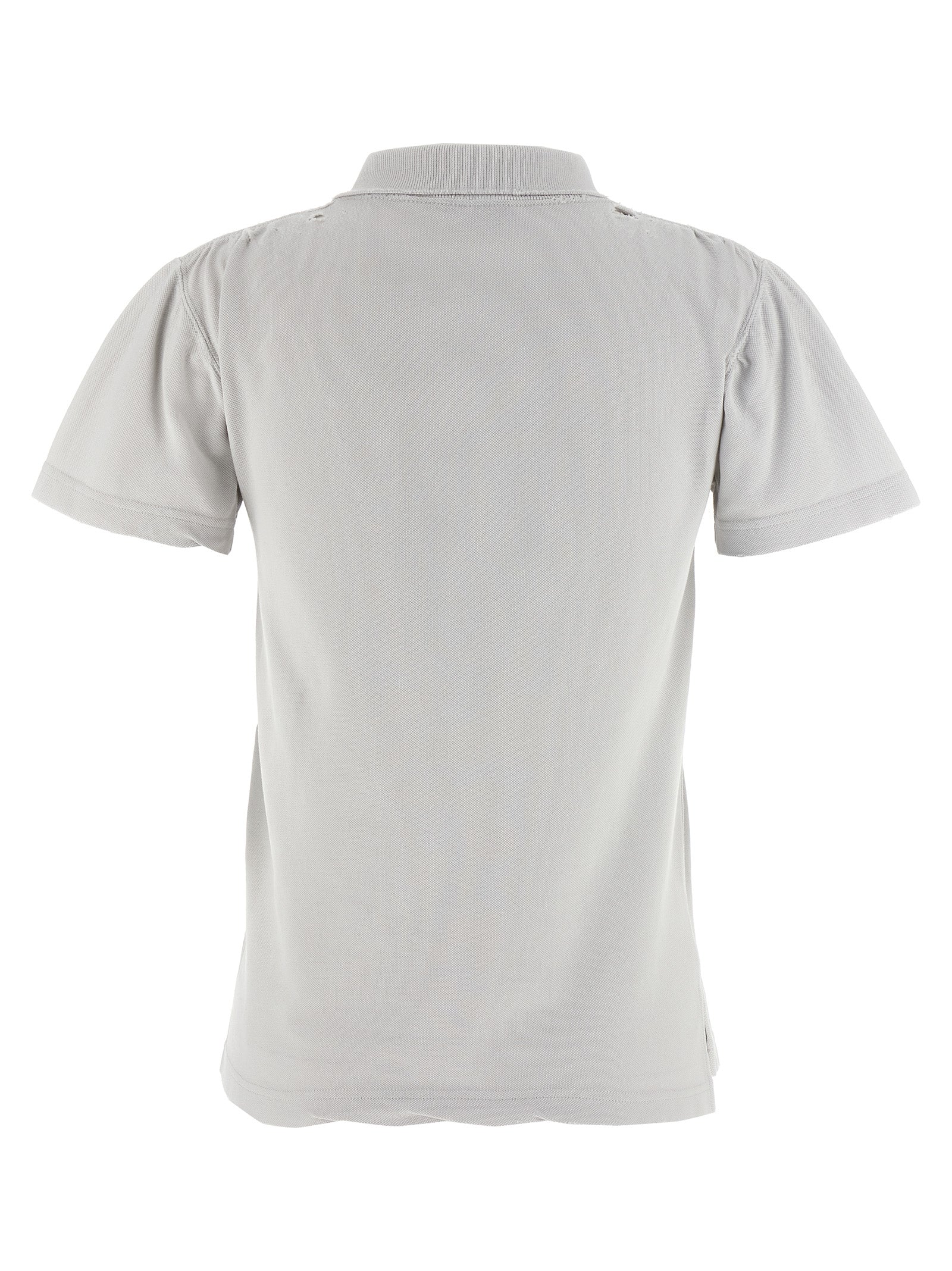 Polo Shirt by Balenciaga for women in cotton gray showcases a sharp silhouette, detailed with a refined and sharp for a sophisticated finish.