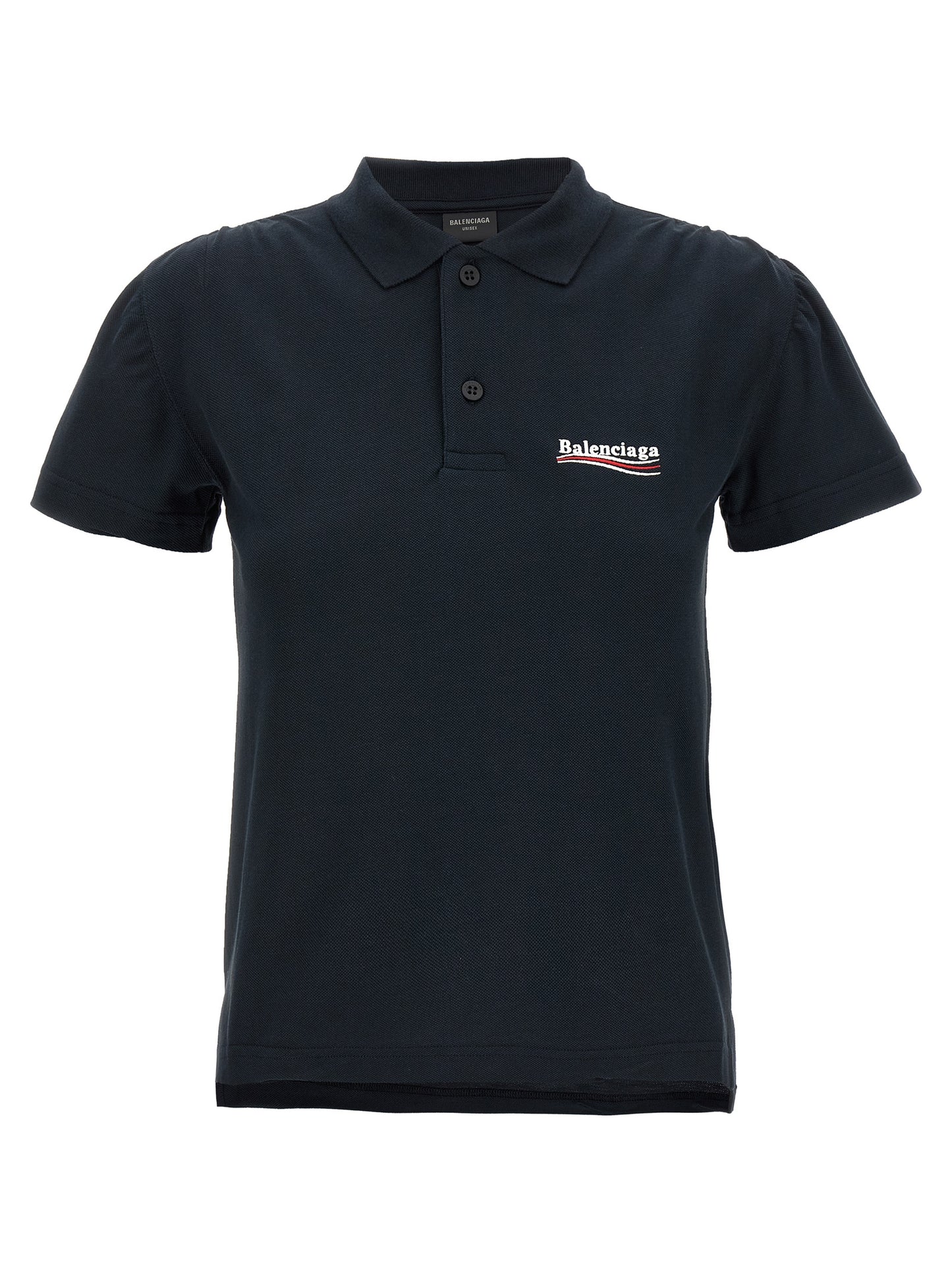 Polo Shirt by Balenciaga for women in cotton blue showcases a enviable silhouette, featuring a refined and short-sleeve for a enviable finish.