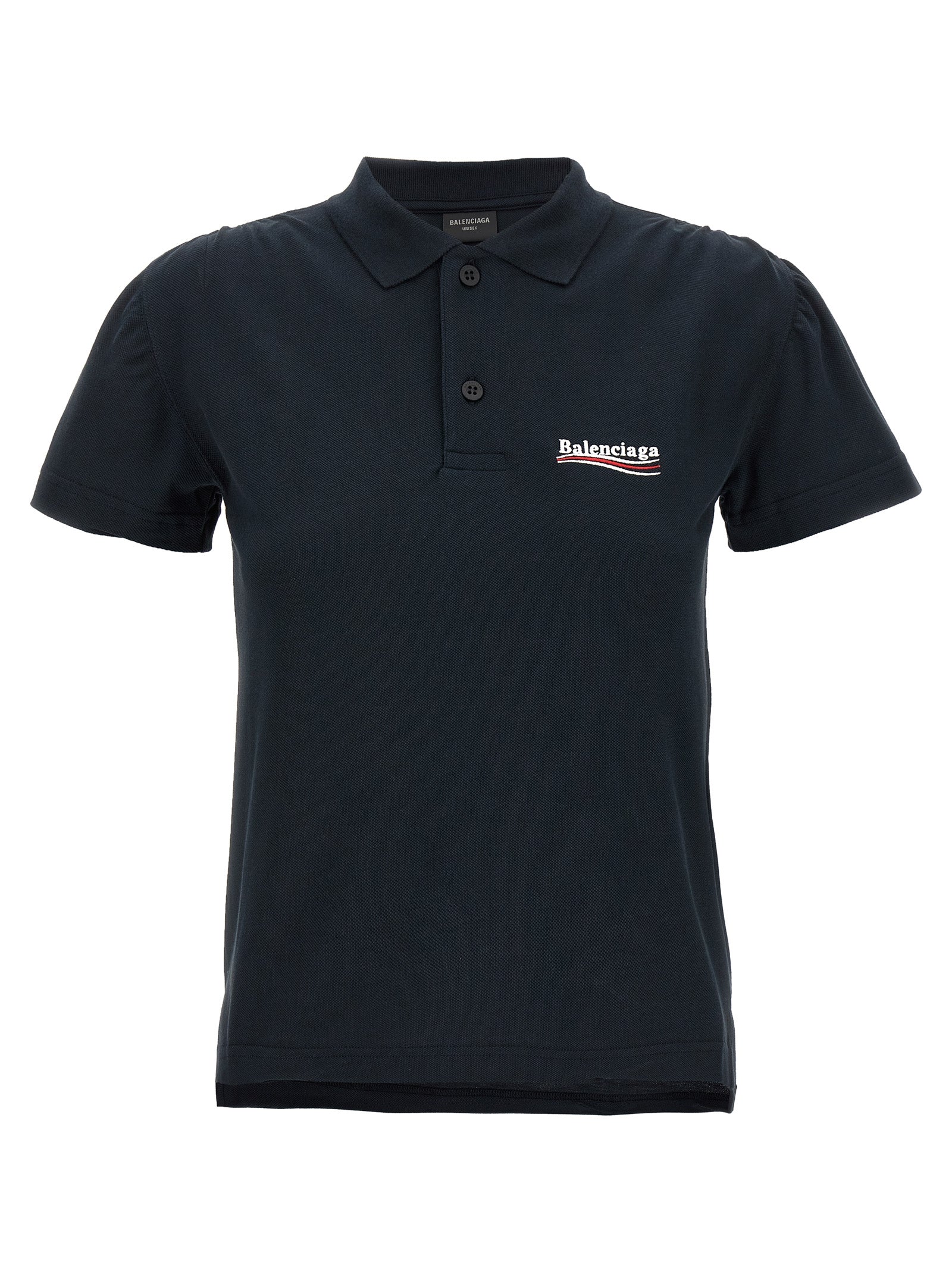 Polo Shirt by Balenciaga for women in cotton blue showcases a enviable silhouette, featuring a refined and short-sleeve for a enviable finish.
