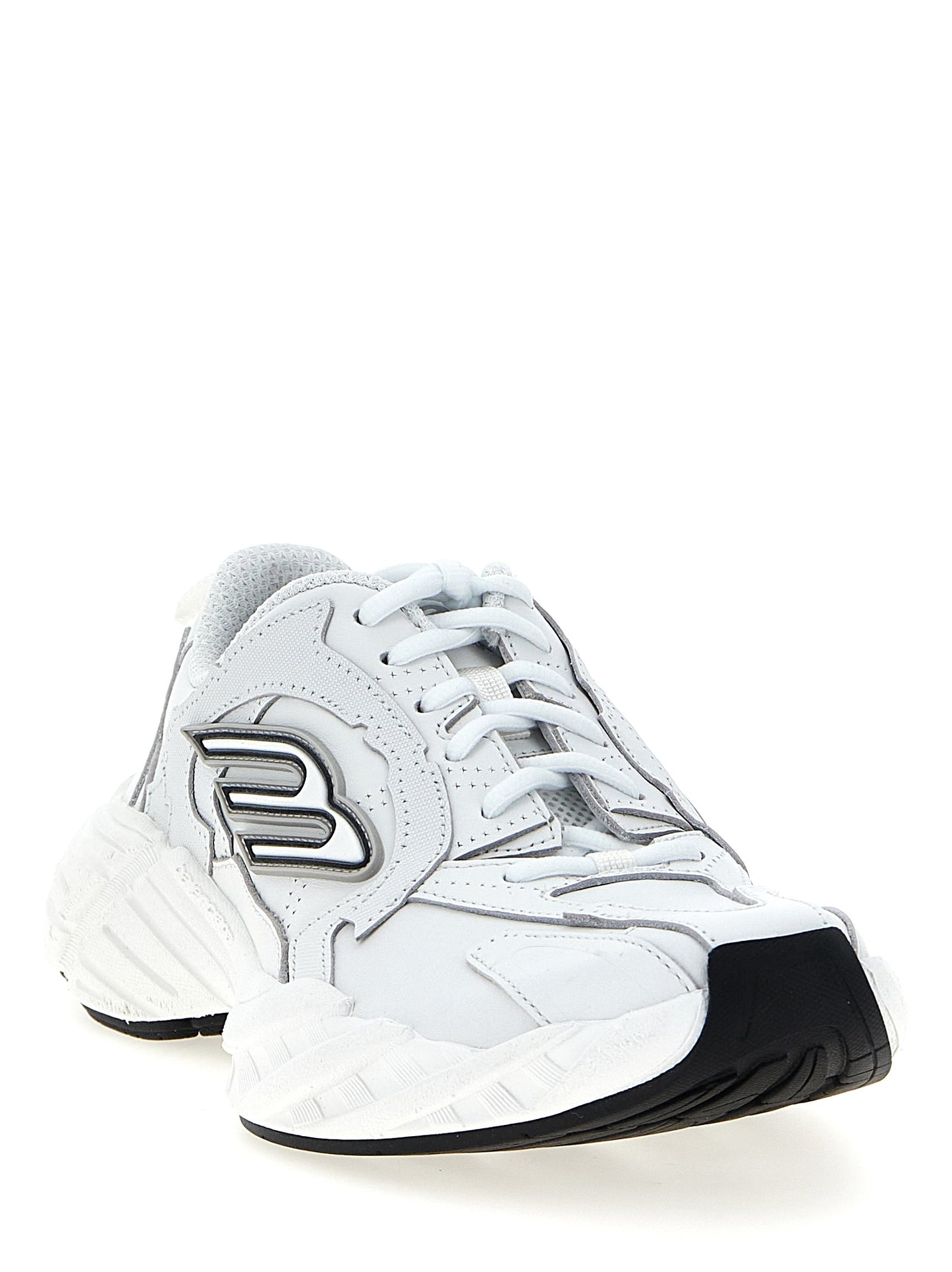 Athletic Sneakers by Balenciaga for women in polyester & cowhide leather white features an timeless silhouette from the Women's Athletic Polyester & Cowhide Leather Sneakers collection, showcasing a timeless athletic style for a timeless look.