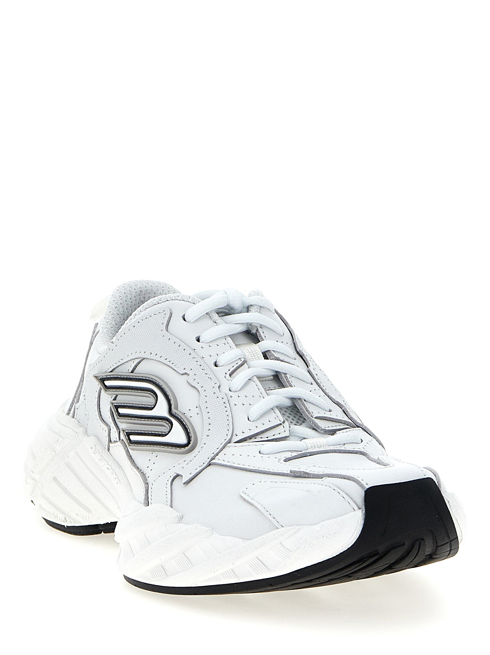 Athletic Sneakers by Balenciaga for women in polyester & cowhide leather white features an timeless silhouette from the Women's Athletic Polyester & Cowhide Leather Sneakers collection, showcasing a timeless athletic style for a timeless look.