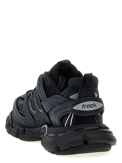 Athletic Sneakers by Balenciaga for women in polyester polyurethane & nylon black showcases an impeccable silhouette, defined by an impeccable athletic style design that perfectly captures the essence of the Track Women's Athletic Polyester Polyurethane & Nylon Sneakers.