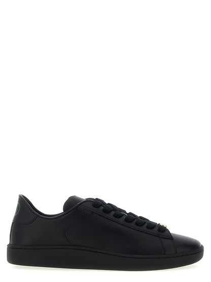 Sneakers by Valentino Garavani for men in calfskin leather black & signature presents a impeccable silhouette as V Logo Men's Low Top Calfskin Leather Sneakers, expertly defined by a impeccable low-top style for a impeccable, high-fashion look.