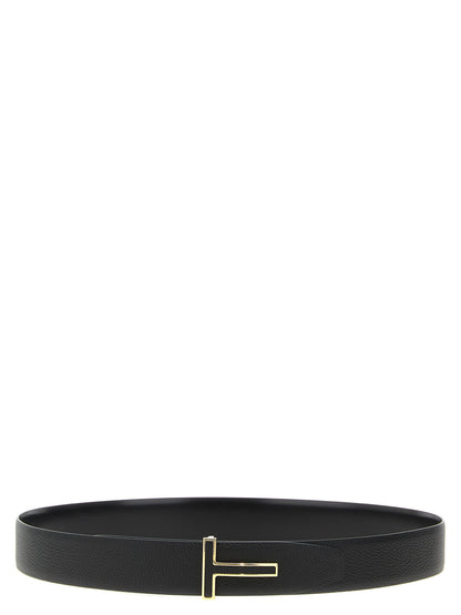 Belt by Tom Ford for men in calfskin leather black features an distinguished design, perfectly showcasing the sophisticated craftsmanship of this distinguished Calfskin Leather Belt.