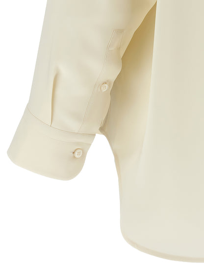 Blouse by Brioni for women in silk white, featuring a nuanced and nuanced for a sophisticated finish.