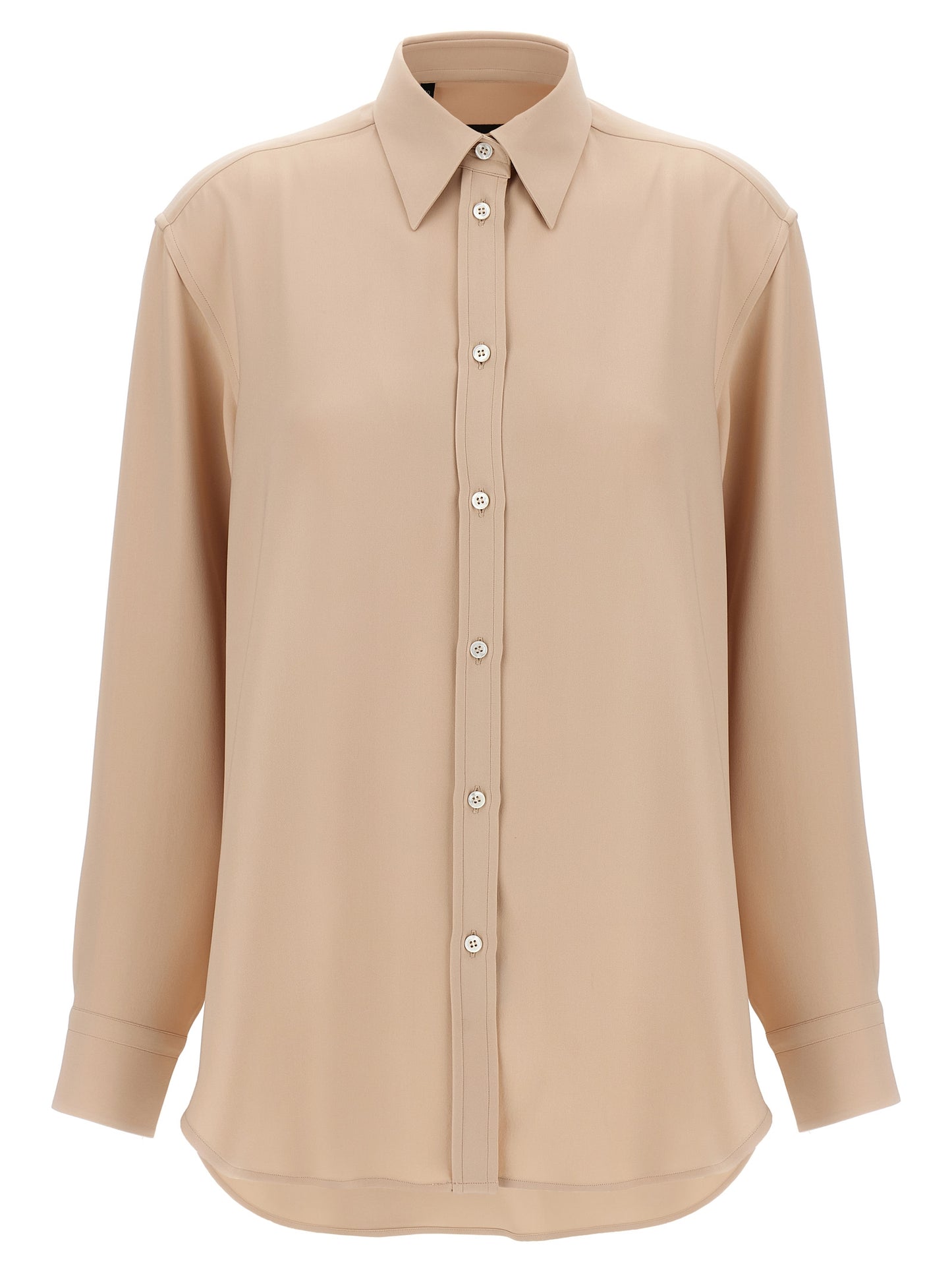 Blouse by Brioni for women in silk multicolor & pink showcases a sleek silhouette, elegantly detailed with a sleek and for a sleek finish.