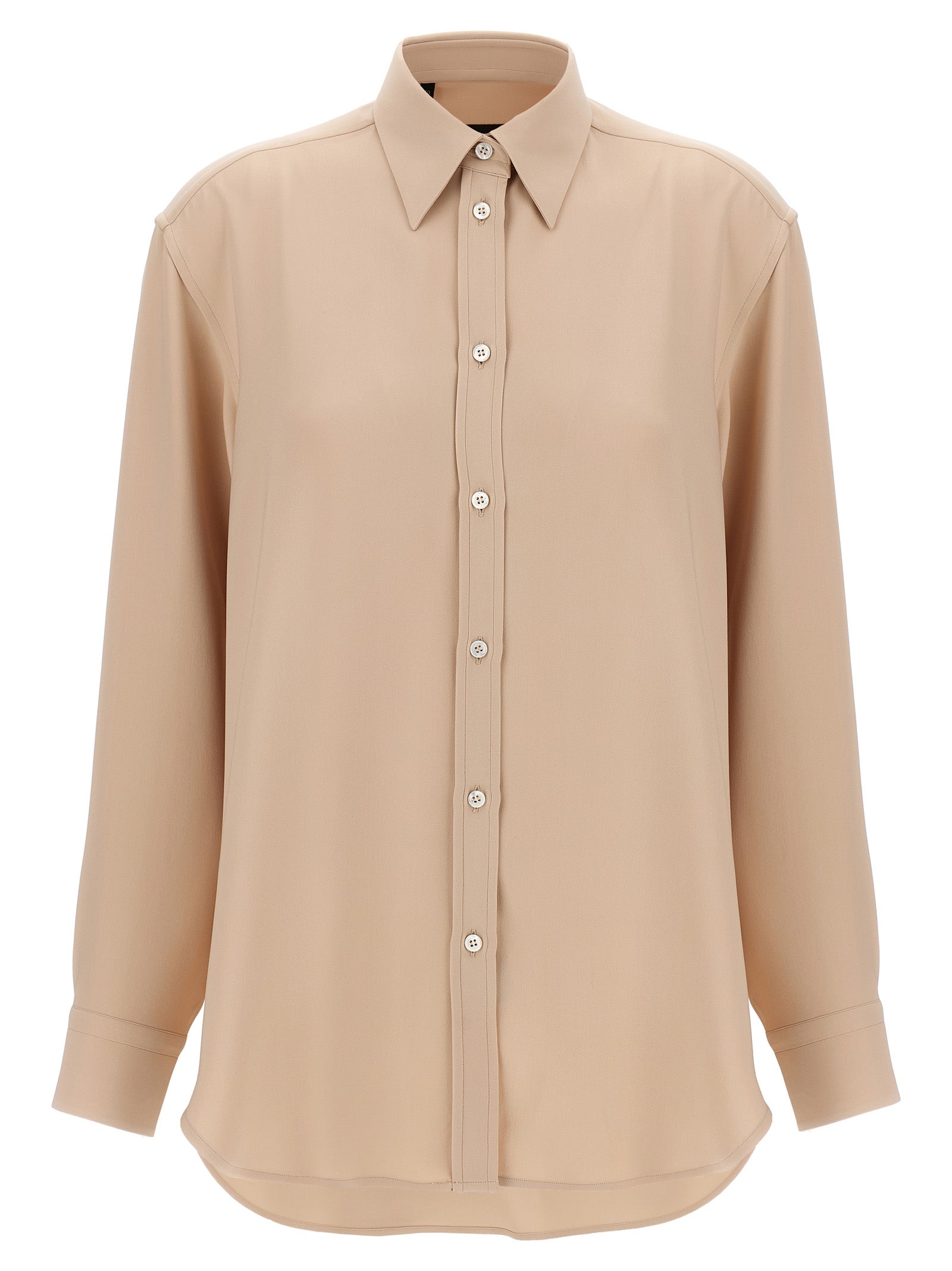 Blouse by Brioni for women in silk multicolor & pink showcases a sleek silhouette, elegantly detailed with a sleek and for a sleek finish.