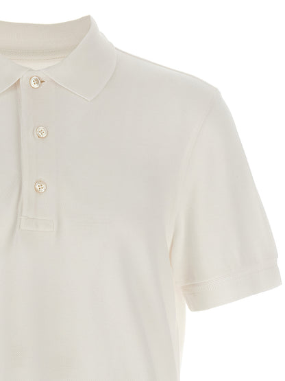 Polo Shirt by Tom Ford for men in lyocell & cotton white & patterned showcases a enviable silhouette, featuring a refined and for a enviable finish.