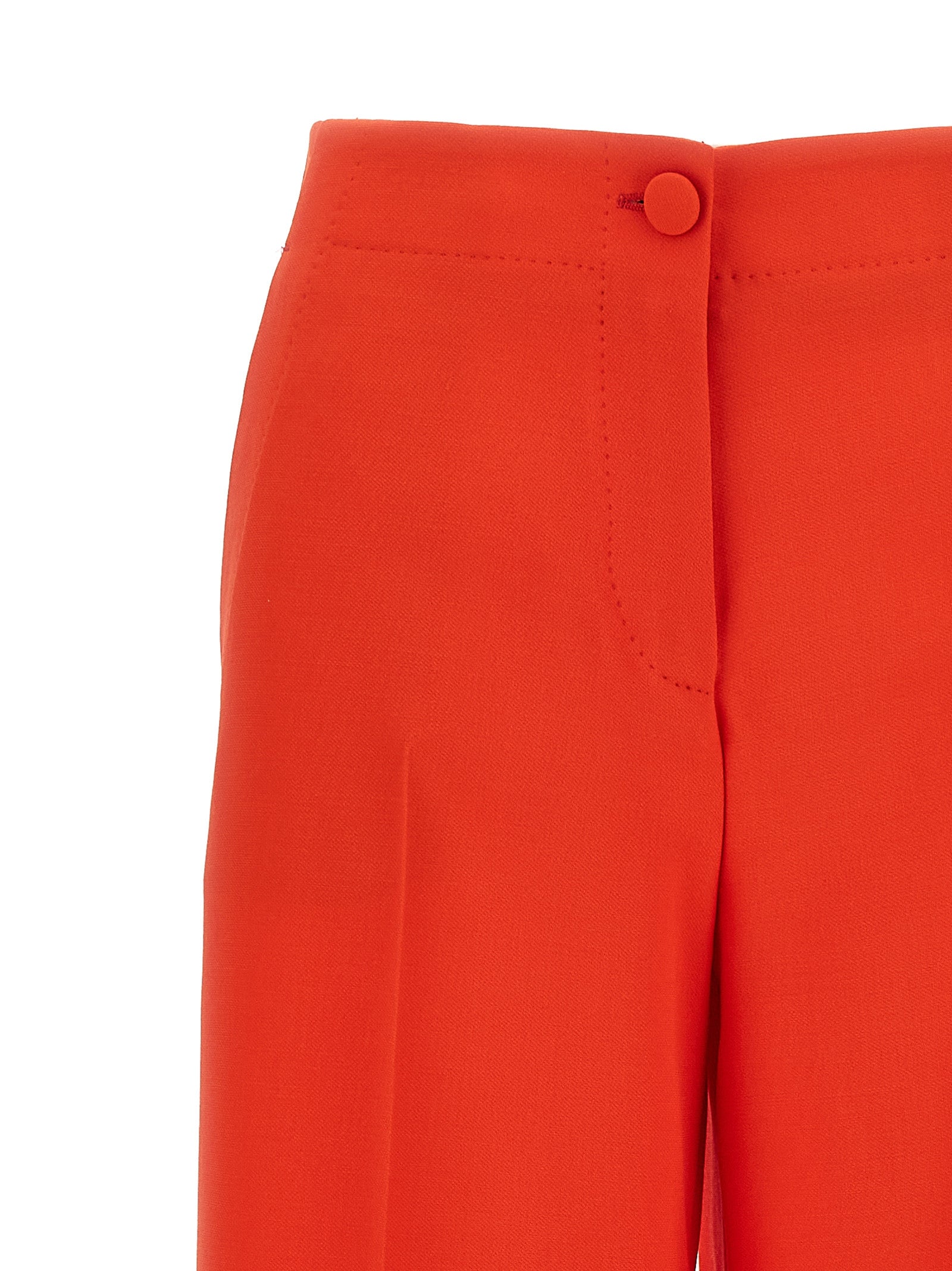 Trousers by Brioni for women in wool & silk multicolor & red features a tailored silhouette with a tailored straight-leg & wide, defined by its long and a sophisticated .