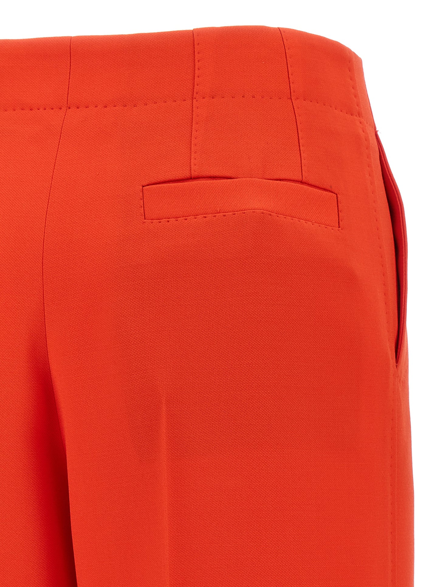 Trousers by Brioni for women in wool & silk multicolor & red features an on trend silhouette, showcasing a sophisticated straight-leg & wide with a long and for an on trend finish.
