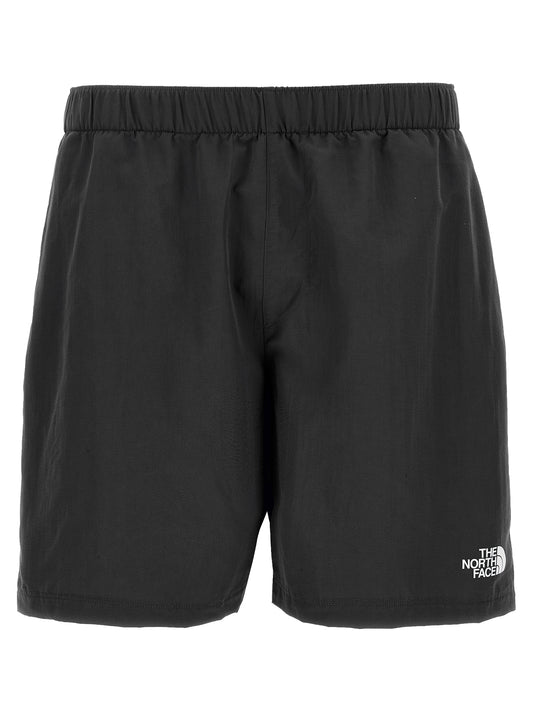 Activewear Shorts by The North Face for men in nylon bicolour, black, white & print features a contemporary silhouette with mesh-panels, a contemporary , short, and for a contemporary finish.