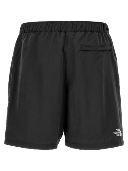 Activewear Shorts by The North Face for men in nylon bicolour, black, white & print features a dynamic silhouette with a , showcasing mesh-panels in a premium short cut for high-performance style.