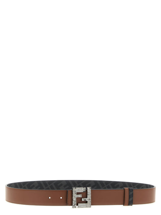 Belt by Fendi for men in canvas & calfskin leather multicolor features a versatile silhouette, artfully showcasing the versatile design of the Canvas & Calfskin Leather Belt for a sophisticated, premium finish.