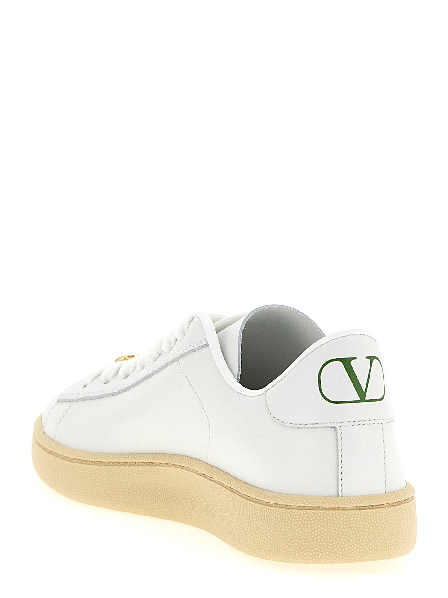 Sneakers by Valentino Garavani for women in calfskin leather white & signature presents a on trend silhouette from the City V Logo Women's Fashion Calfskin Leather Sneakers collection, showcasing a on trend fashion style for an elevated aesthetic.