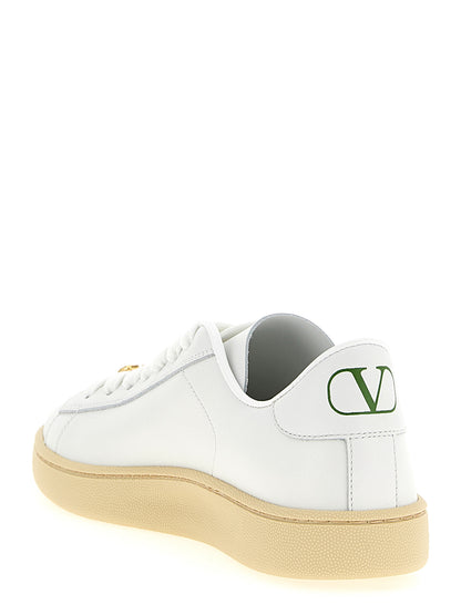 Sneakers by Valentino Garavani for women in calfskin leather white & signature presents a on trend silhouette from the City V Logo Women's Fashion Calfskin Leather Sneakers collection, showcasing a on trend fashion style for an elevated aesthetic.