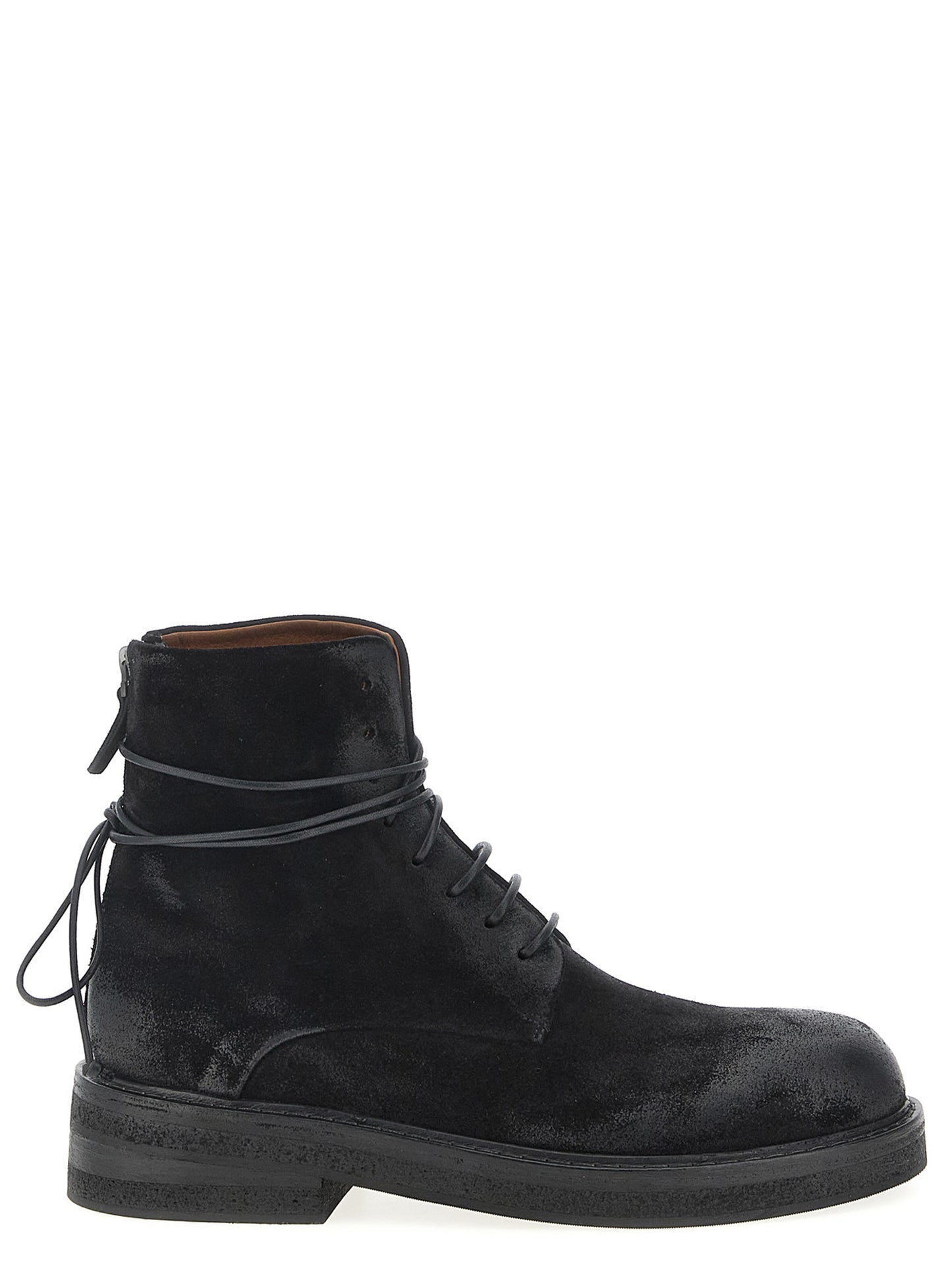 Marsell Men's Suede Leather & Cotton Chelsea Boots - Black