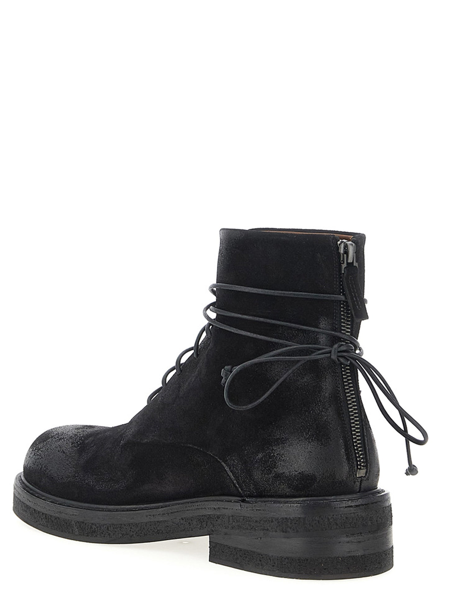 Marsell Men's Suede Leather & Cotton Chelsea Boots - Black