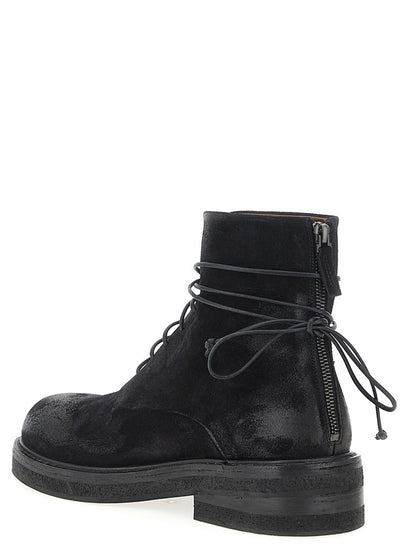 Marsell Men's Suede Leather & Cotton Chelsea Boots - Black