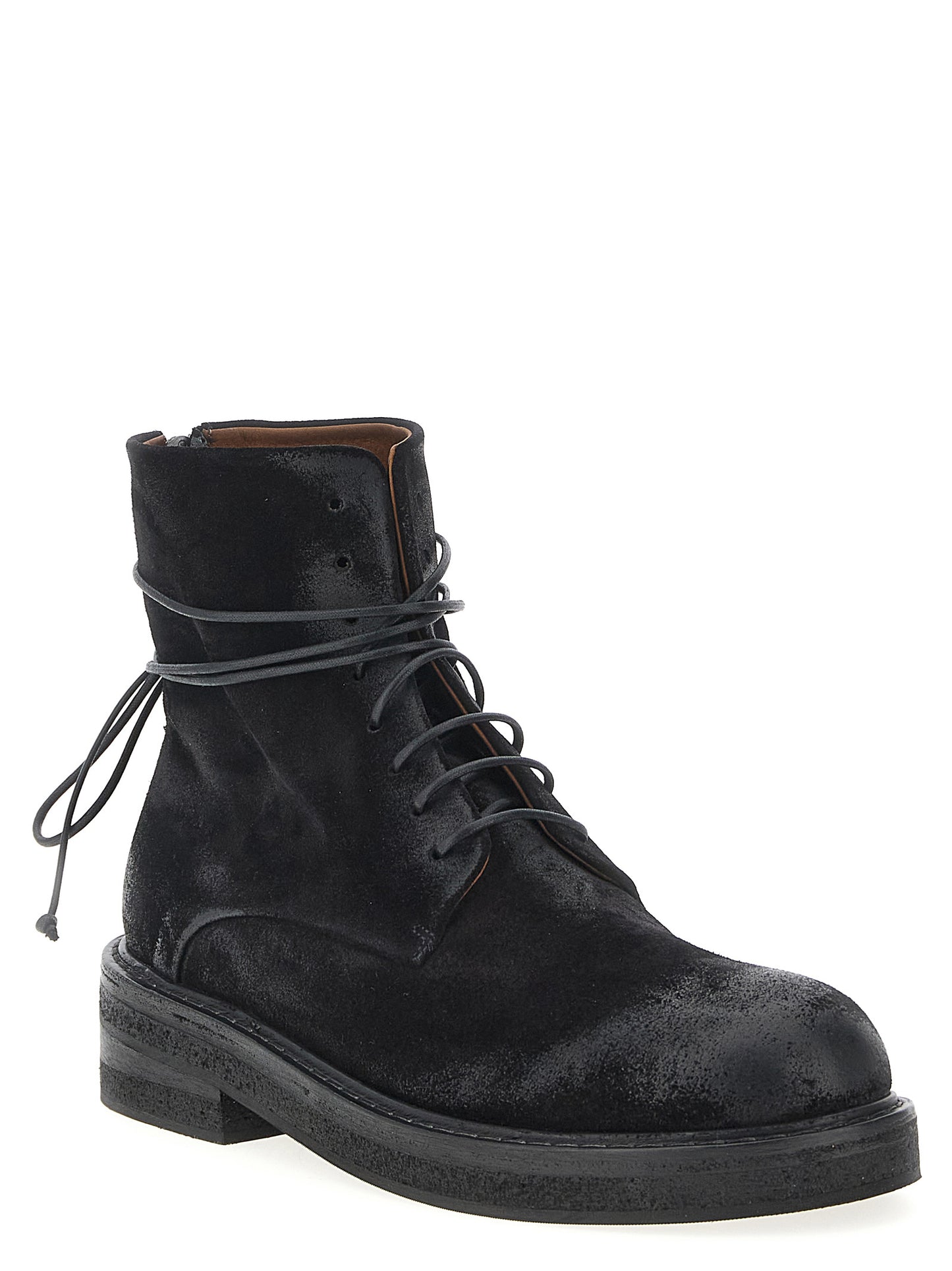 Marsell Men's Suede Leather & Cotton Chelsea Boots - Black
