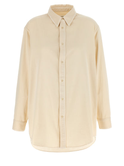 Blouse by Lemaire for women in cotton canvas white presents a discerning silhouette, showcasing a sophisticated and long-sleeve for a truly discerning finish.