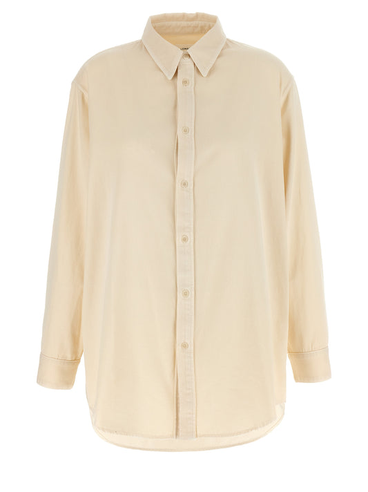 Blouse by Lemaire for women in cotton canvas white presents a discerning silhouette, showcasing a sophisticated and long-sleeve for a truly discerning finish.