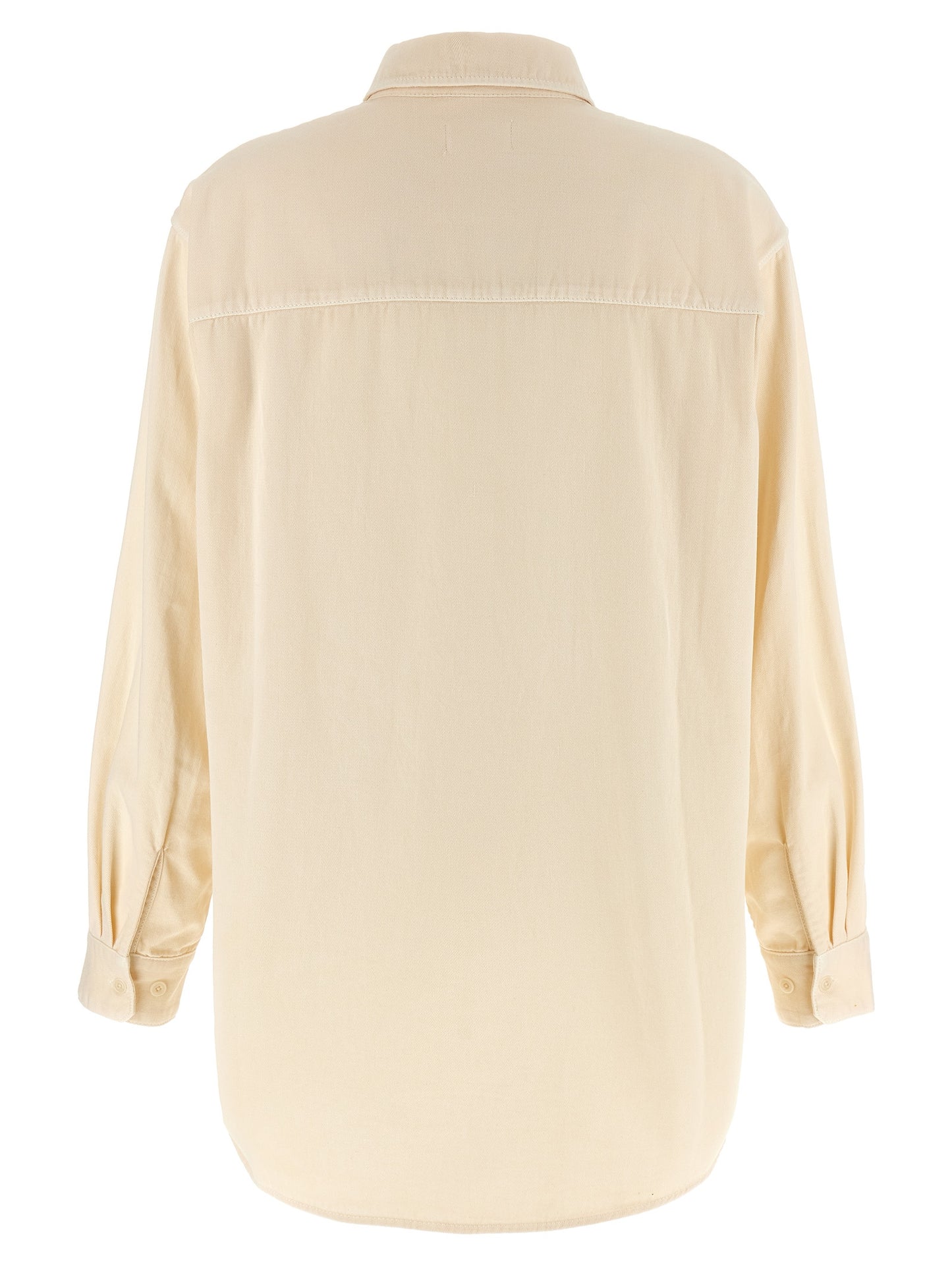 Blouse by Lemaire for women in cotton canvas white showcases a sublime silhouette, artfully detailed with a sublime and for a sophisticated, sublime finish.