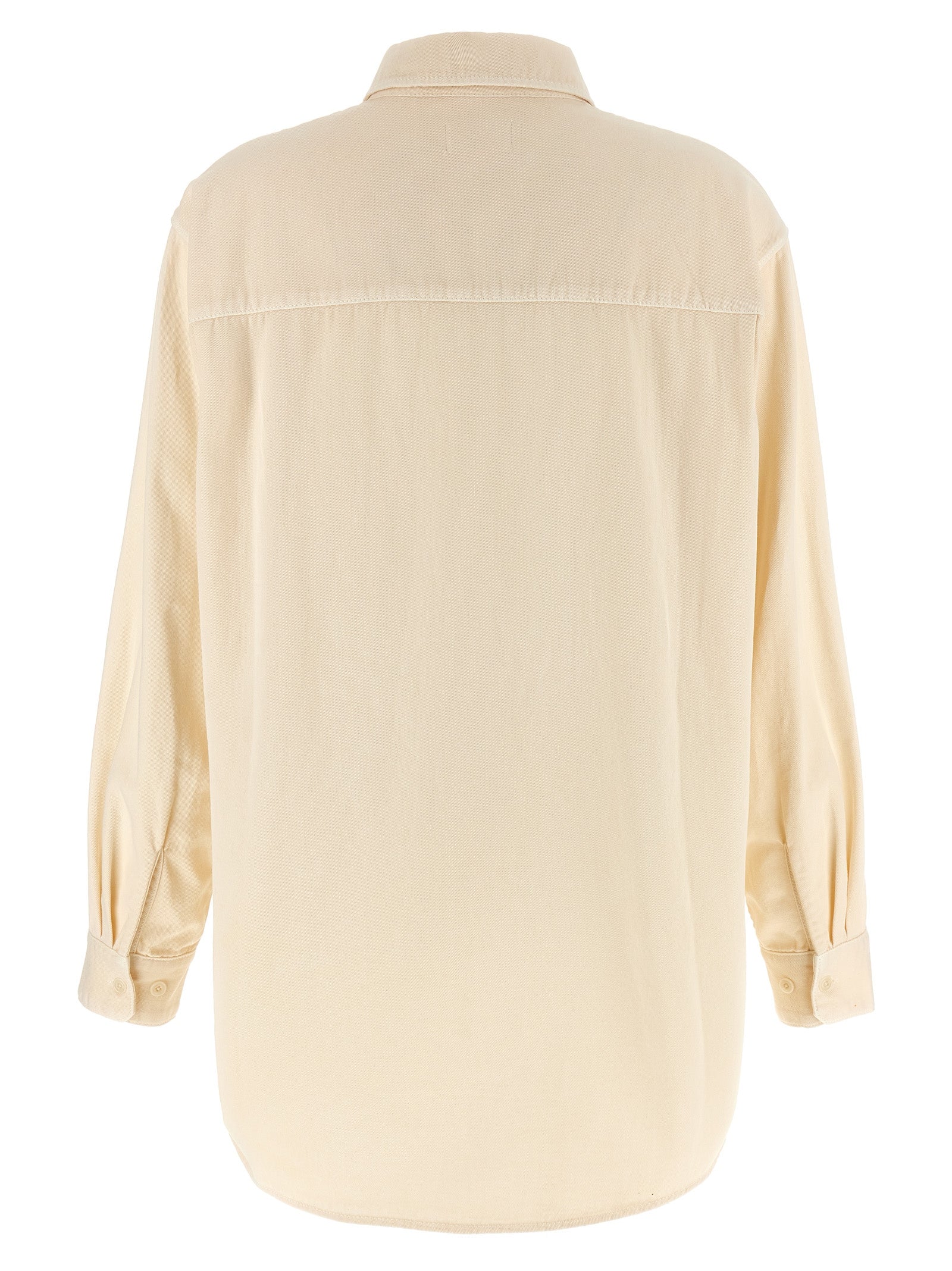 Blouse by Lemaire for women in cotton canvas white showcases a sublime silhouette, artfully detailed with a sublime and for a sophisticated, sublime finish.