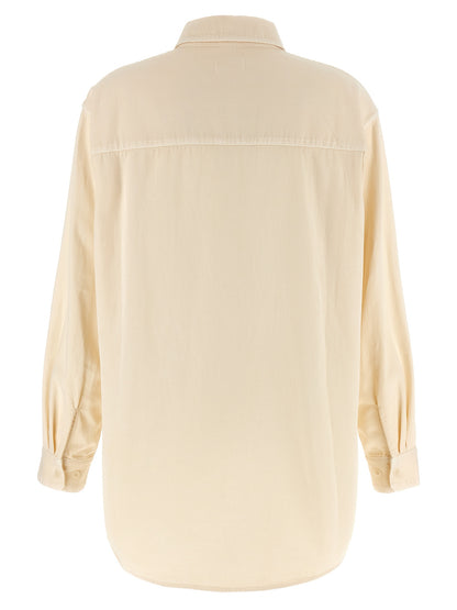 Blouse by Lemaire for women in cotton canvas white showcases a sublime silhouette, artfully detailed with a sublime and for a sophisticated, sublime finish.