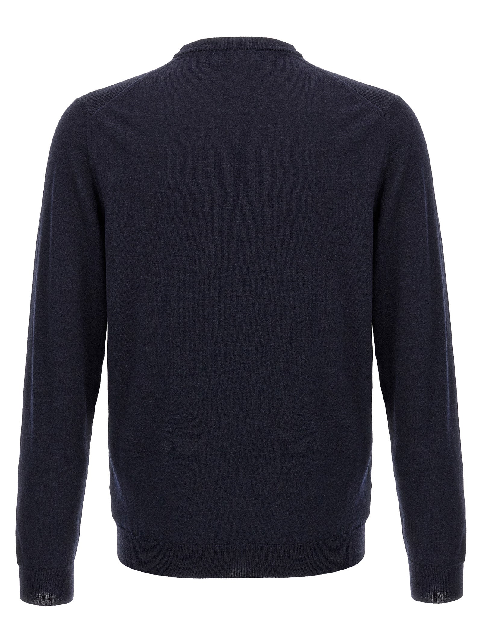 Cardigan by ZANONE for men in polyamide & virgin wool blue features a nuanced silhouette with a refined crew neckline and nuanced detailing for a sophisticated look.